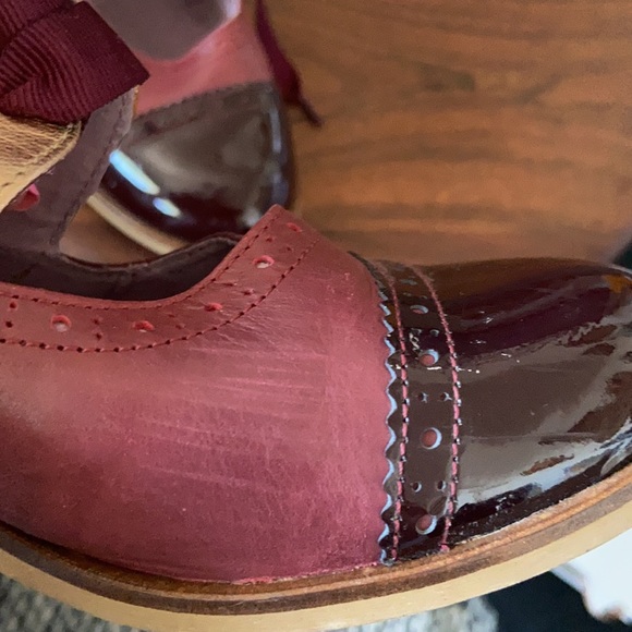 Purple and rose gold leather shoes - Picture 5 of 6